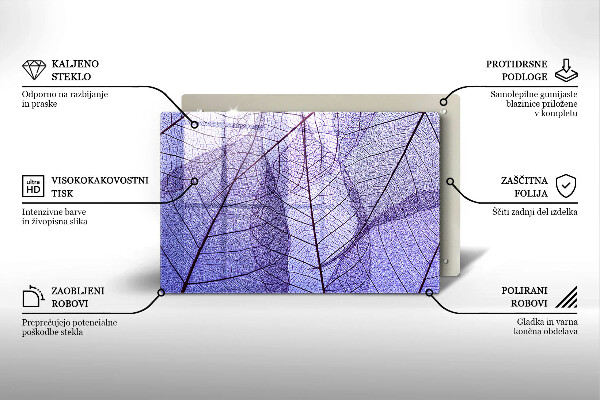 Herdabdeckung Blätter mit Adern