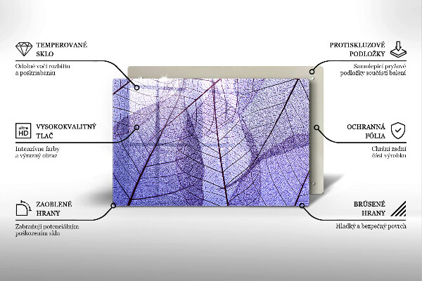 Herdabdeckung Blätter mit Adern