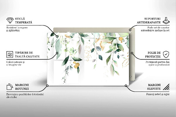 Herdabdeckung Aquarellblätter