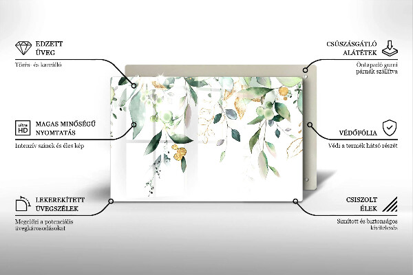 Herdabdeckung Aquarellblätter