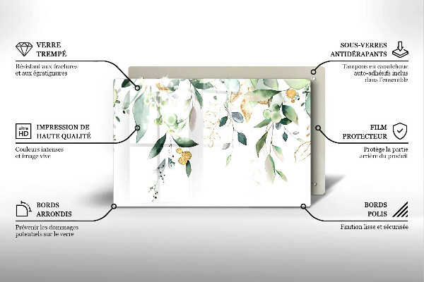 Herdabdeckung Aquarellblätter