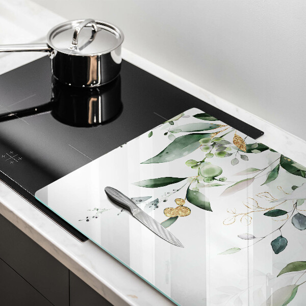 Herdabdeckung Aquarellblätter