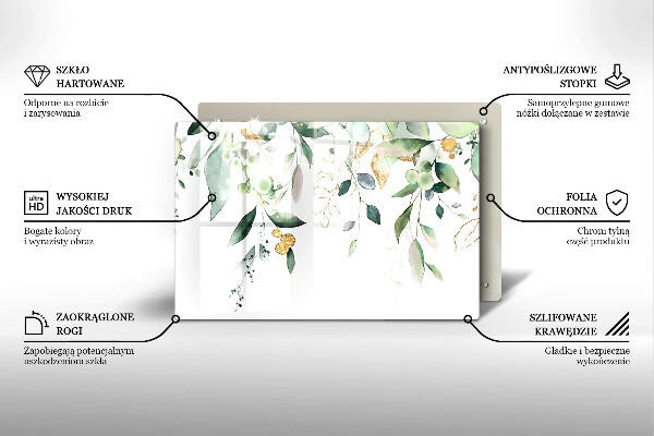 Herdabdeckung Aquarellblätter