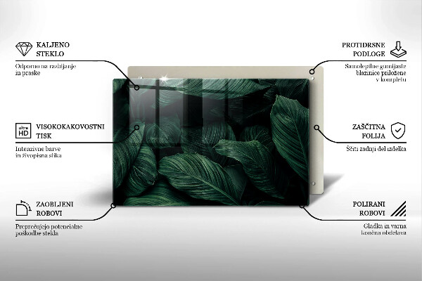 Herdabdeckung Dunkle Blätter