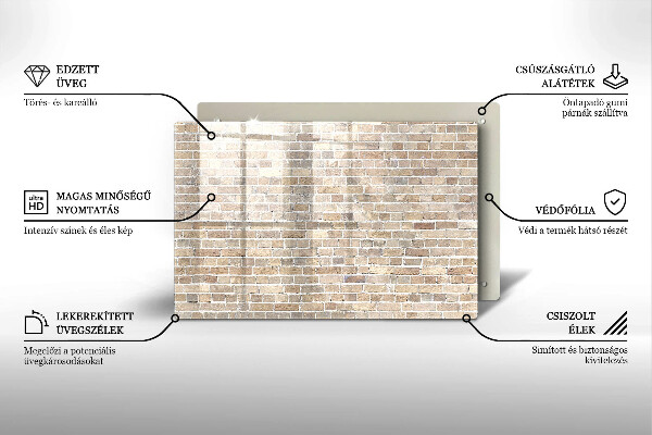 Herdabdeckung Helle Backsteinmauer