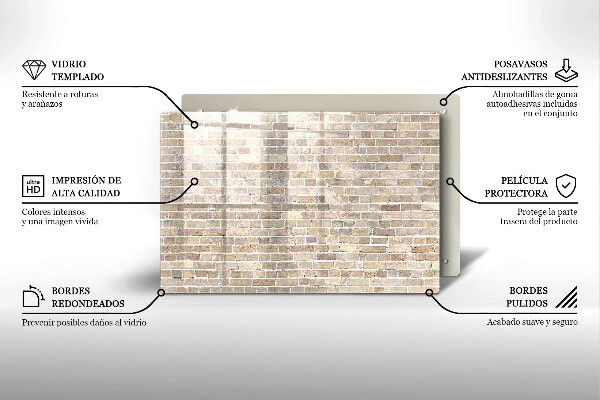 Herdabdeckung Helle Backsteinmauer