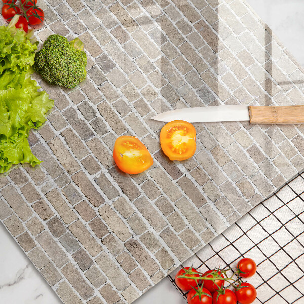 Herdabdeckung Helle Backsteinmauer