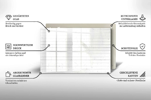 Herdabdeckung Moderne helle Tafeln