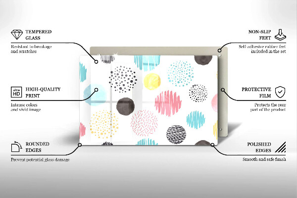 Herdabdeckung Bemalte Formen