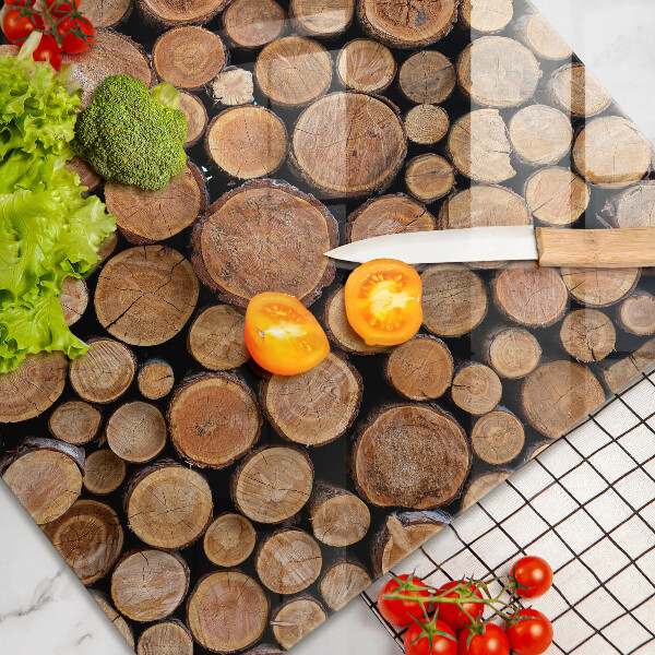 Herdabdeckung Baumstämme