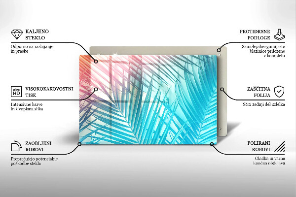 Herdabdeckung Pastellblätter