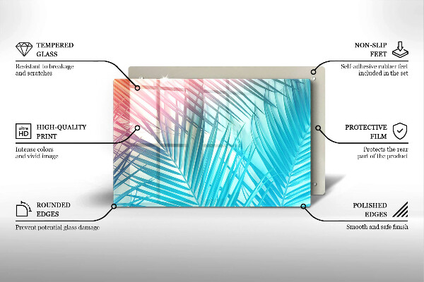 Herdabdeckung Pastellblätter