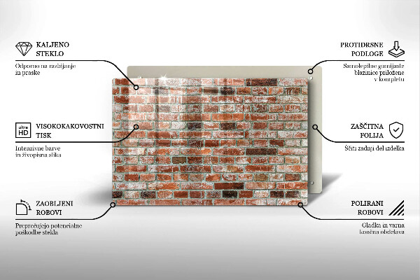 Herdabdeckung Alte Backsteinmauer