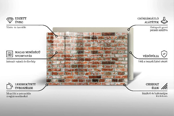 Herdabdeckung Alte Backsteinmauer