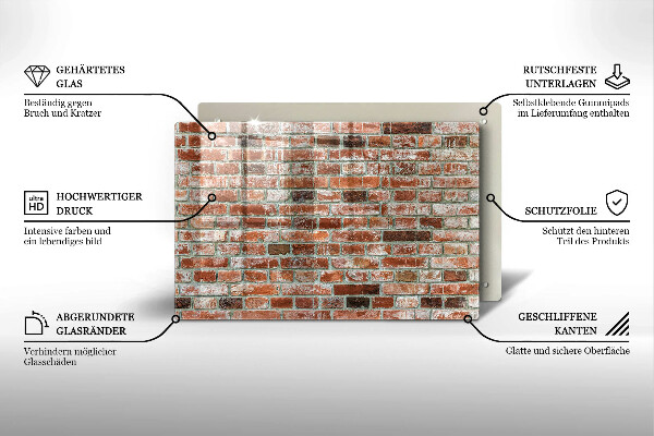 Herdabdeckung Alte Backsteinmauer