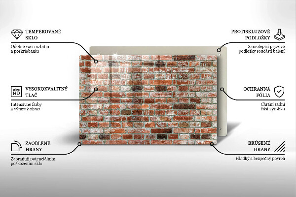 Herdabdeckung Alte Backsteinmauer