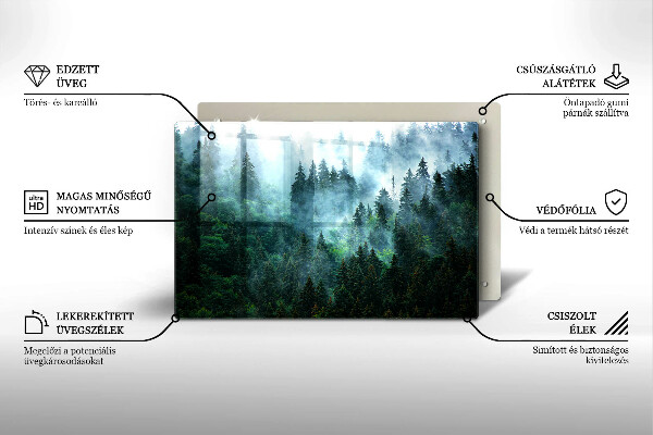 Herdabdeckung Wald im Nebel