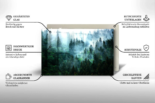 Herdabdeckung Wald im Nebel