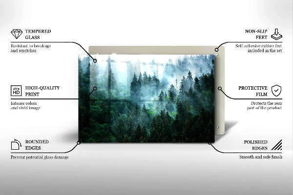 Herdabdeckung Wald im Nebel