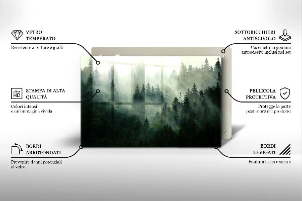 Herdabdeckung Nebelige Waldlandschaft