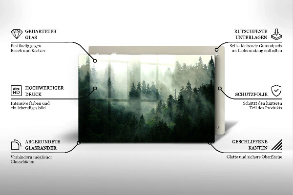 Herdabdeckung Nebelige Waldlandschaft