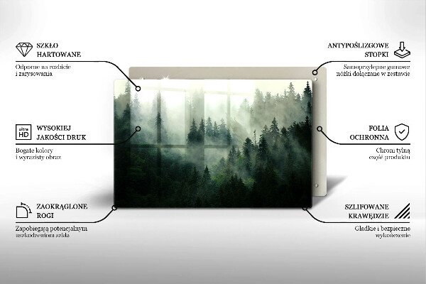 Herdabdeckung Nebelige Waldlandschaft
