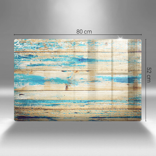 Herdabdeckung Retro-Holzbretter