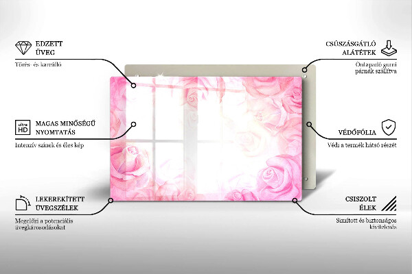 Herdabdeckung Zarter Rosenhintergrund