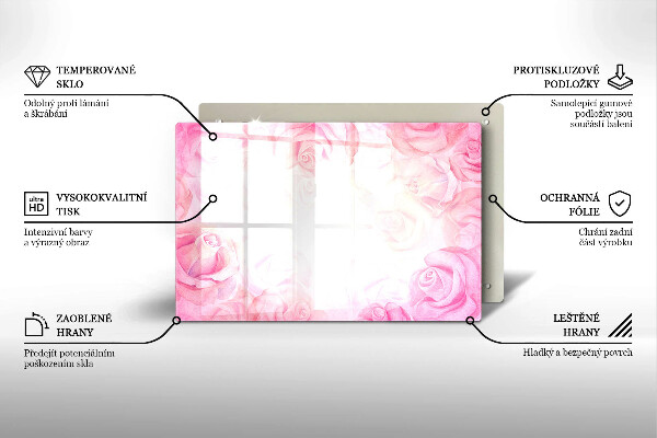 Herdabdeckung Zarter Rosenhintergrund