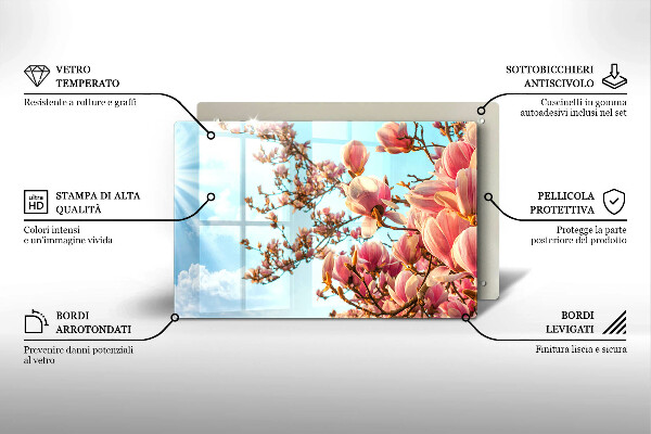 Herdabdeckung Rosa Blumenbaum