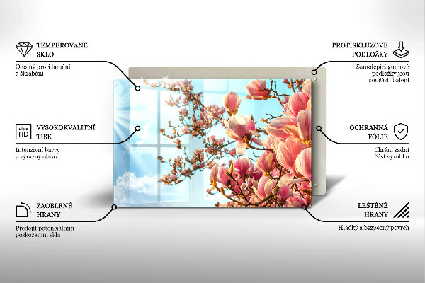 Herdabdeckung Rosa Blumenbaum