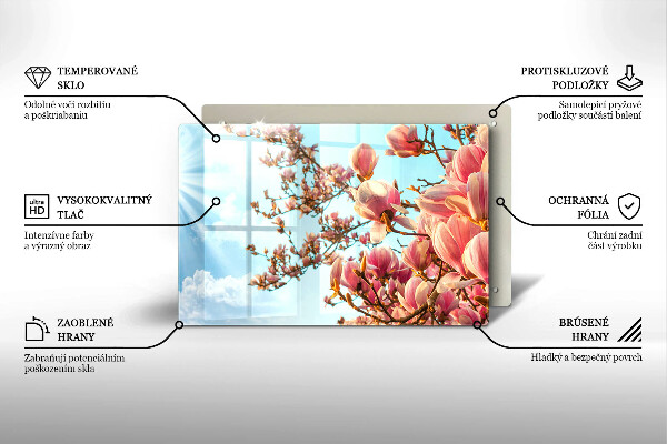 Herdabdeckung Rosa Blumenbaum