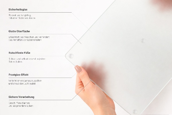 Herdschutzplatte in der Größe 60 × 60 cm