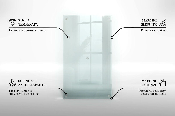 Herdabdeckplatte glas transparent 52x30 cm