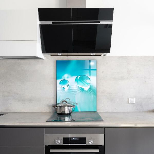 Küchenrückwand Fliesenspiegel Tau auf zarter Feder