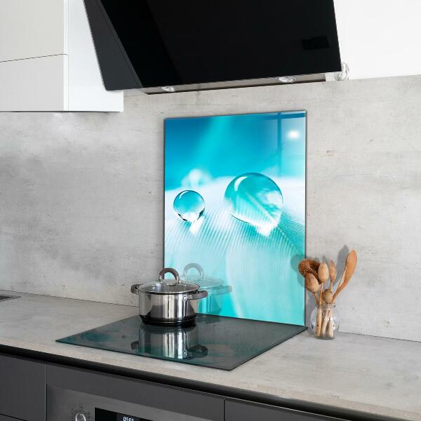 Küchenrückwand Fliesenspiegel Tau auf zarter Feder