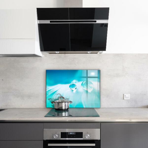 Küchenrückwand Fliesenspiegel Tau auf zarter Feder