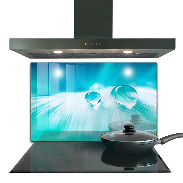 Küchenrückwand Fliesenspiegel Tau auf zarter Feder