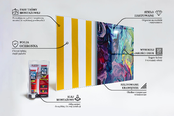 Küchenrückwand Spritzschutz Bunte Abstraktion