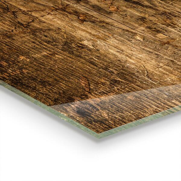 Küchenrückwand Fliesenspiegel Dunkles Eichenholz