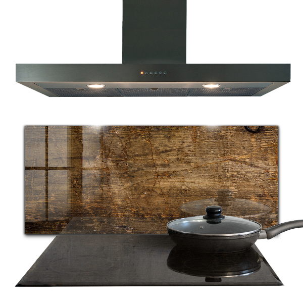 Küchenrückwand Fliesenspiegel Dunkles Eichenholz