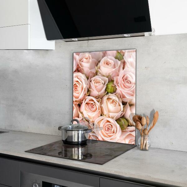 Küchenrückwand Spritzschutz Strauß zarter Rosen
