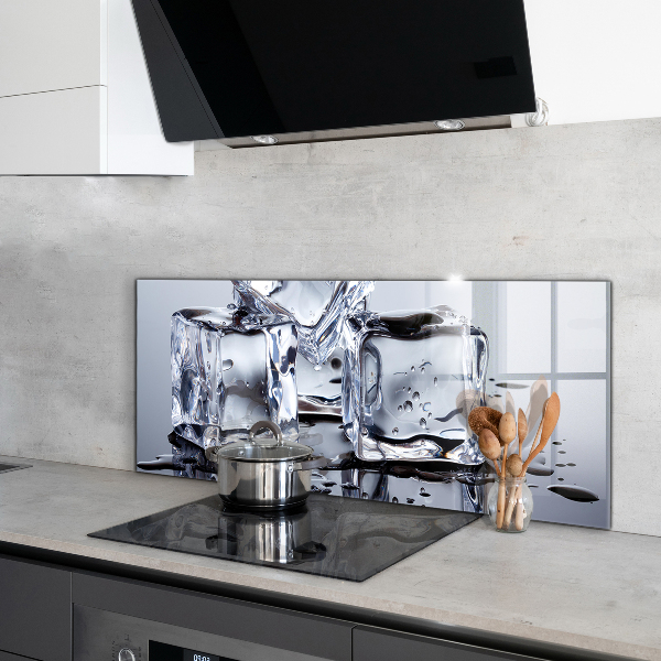 Küchenrückwand Spritzschutz Erfrischung mit Eiswürfeln
