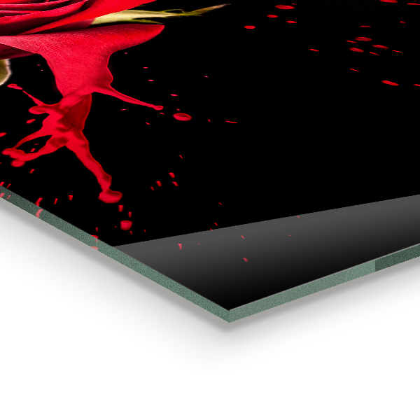 Küchenrückwand Spritzschutz Rote Rose abstrakt