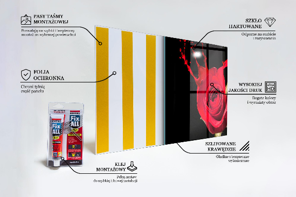 Küchenrückwand Spritzschutz Rote Rose abstrakt