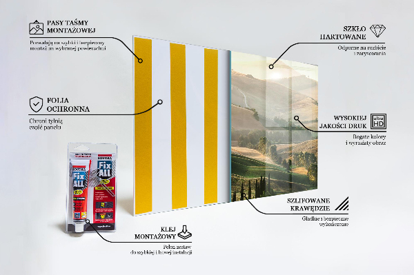 Küchenrückwand Fliesenspiegel Toskana-Landschaft mit Weinbergen