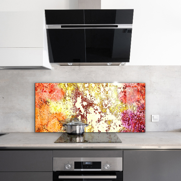 Küchenrückwand Spritzschutz Orangefarbene Abstraktion