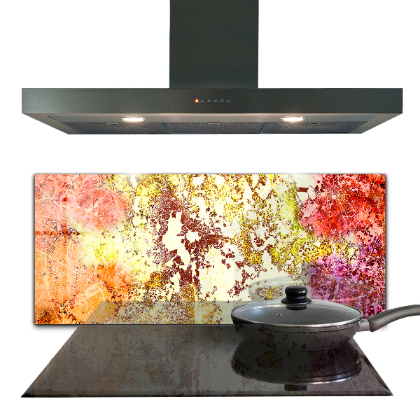 Küchenrückwand Spritzschutz Orangefarbene Abstraktion