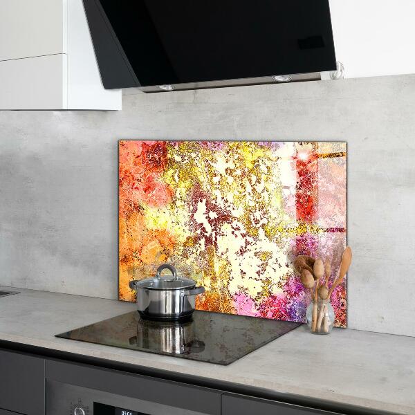 Küchenrückwand Spritzschutz Orangefarbene Abstraktion