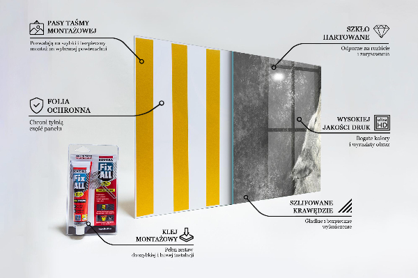 Küchenrückwand Spritzschutz Kanadische Wolf-Illustration